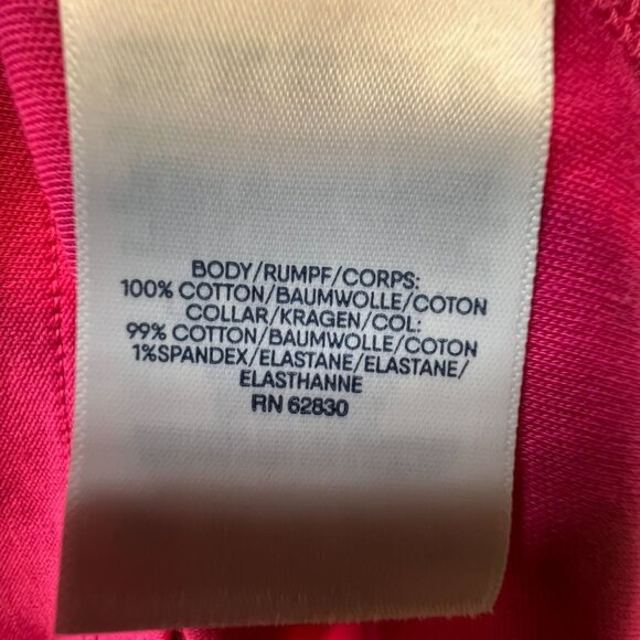 Lands' End Women's Performance Polo Shirt Stretch Size M 10-12 Pink Short Sleeve - Picture 4 of 8